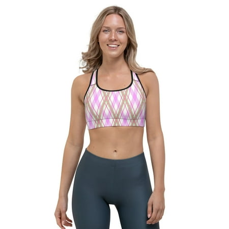 

Women’s Plaid Pattern Soft Colorful Comfortable Sports bra