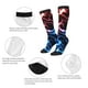 thumbnail image 3 of Fotbe Red And Blue Lightning Calcetas Divertidas Estampadas para Hombre y Mujer, Calcetas de Algodón hasta la Rodilla para Caminar, Correr, Enfermería y Embarazo, 3 of 6