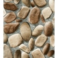 thumbnail image 1 of Retro Beige Brown Smooth Stones Wallpaper Roll, 1 of 2