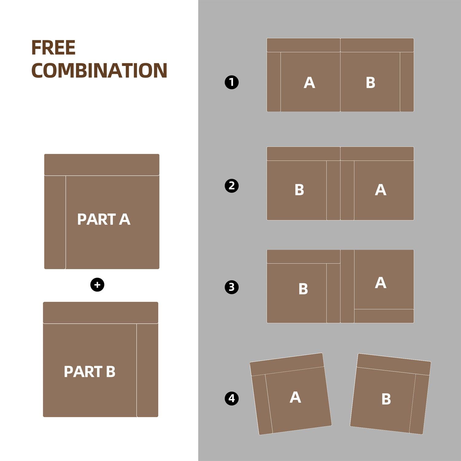 Demi Bonn 74" Cozy Convertible Foam Sofa Chair with Armrests, Machine Washable Cover, Couch Loveseat Twin Size for Living Room, White