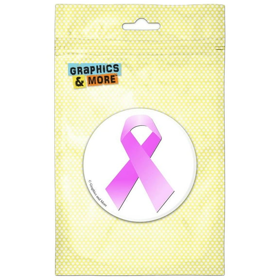 Breast Cancer Pink Ribbon Pinback Button Pin Badge