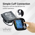 thumbnail image 6 of Vive Precision Blood Pressure Machine - Heart Rate Monitor - Automatic BPM Upper Arm Cuff (Black), 6 of 6