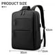thumbnail image 2 of Mochila para computadora portátil, mochilas de viaje para computadoras portátiles con puerto de carga USB, mochila universitaria, bolsa para computadora, negra, 2 of 6