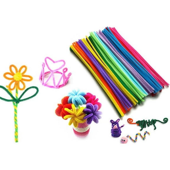 Artrylin 100 Pcs Pipe Cleaners Assorted Colors Chenilles DIY Art Craft Decorations (6 mm x 12 inches)