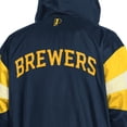 thumbnail image 4 of Men's Pro Player Navy/Gold Milwaukee Brewers Legacy Lightweight Full-Zip Hooded Jacket, 4 of 4