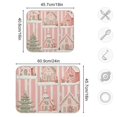 thumbnail image 4 of Yayeee Dish Drying Mat for Kitchen Counter 16"x18" Microfiber Absorbent Pad, Light Green Christmas Houses, 4 of 7
