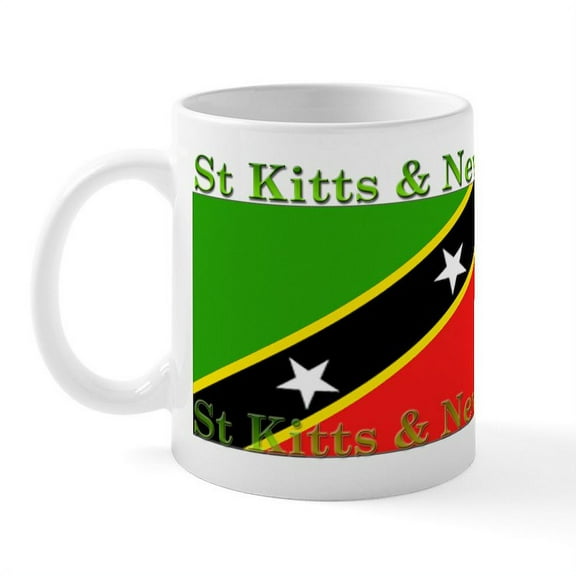 CafePress - St Kitts & Nevis Mug - 11 oz Ceramic Mug - Novelty Coffee Tea Cup