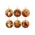 thumbnail image 2 of 6Pcs Wooden Christmas Ornaments Pearl Diamond Art Kits, DIY Hanging Christmas Diamond Art Ornaments Set with Special-Shaped Gem Pearls & Jute Twine, Christmas Tree Decor and Holiday Craft Gift, 2 of 6