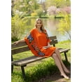 thumbnail image 4 of HAPPY BAY Women's Beachwear Swimsuit Coverups for Women Summer Swim Beach Dress Cover ups for Swimwear Women Loose Party Bathing Suit 1X-2X Floral, Orange, 4 of 5