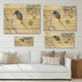 thumbnail image 4 of Designart 'Common Kingfisher Bird On Branch' Traditional Print on Natural Pine Wood, 4 of 5