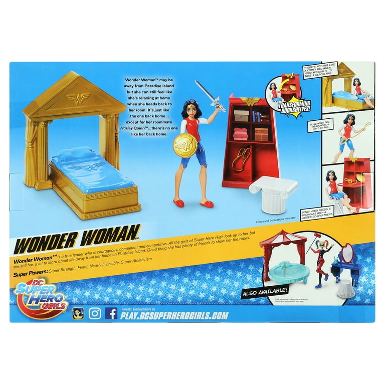 Dc Super Hero Girls W Onder W Oman 6-inch Figure And Bedroom