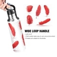 thumbnail image 4 of Insulated Stainless Steel Sports Water Bottle With Straw and Handle,Minimalist Art Style Ideal for Outdoor Use 600 ml Red Feathers, 4 of 7