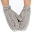thumbnail image 5 of ESASSALY Warm Winter Mittens for Women - Soft Knit Gloves in Solid Color, 5 of 8
