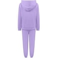 thumbnail image 6 of CILENON Sweat Suit for Women 2 Piece Set Women Solid Solor Casual Fashion Long Pants With Thick Long Sleeve Hoodie Suit Plus Size Lounge Sets for Women Womens Two Piece Outfits (Purple,XL), 6 of 6