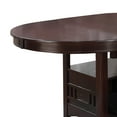 Contemporary Lavon Dining Table with Storage compartment and Extendable