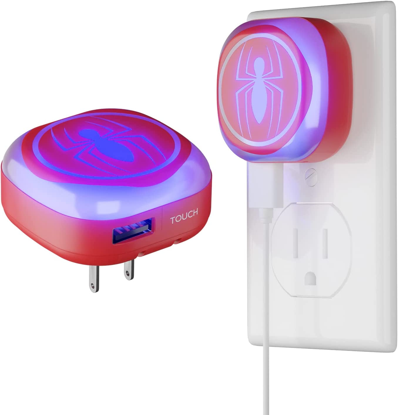 Marvel Spiderman Touch LED Night Light with USB Charging Port