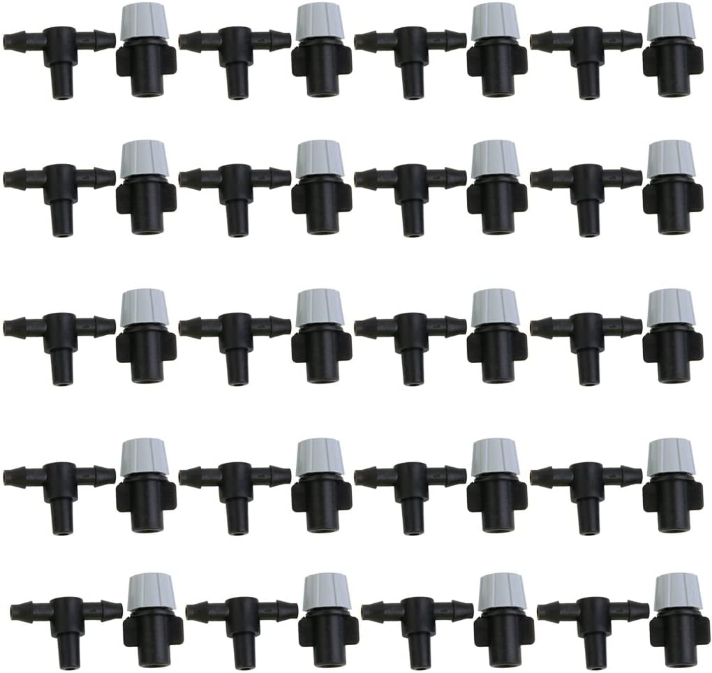 40 Pcs Sprinkler Heads Nozzle Tee Joints Kit For Garden Mist Watering Irrigation 