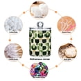 thumbnail image 6 of Yayeee 4 Pack Qtip Holder Bathroom Cotton Swab Canister with Lid Clear Dispenser Set, Green Circle, 6 of 6