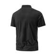 thumbnail image 4 of GrmtClth Men's Quarter Zip Athletic Shirt Short Sleeve Raglan Sleeve Performance Top Quick-Dry Gym Running Sports Activities T-Shirt Black 3XL, 4 of 4