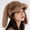 Coffee, variant on Winter Faux Mink Fur Bunny Ear Baseball Cap, Warm Fluffy Trapper Hat with Ear Covers, Windproof Plush Duckbill Cap for Men & Women