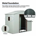 thumbnail image 3 of 8ft x 4ft Outdoor Metal Storage Shed With window and metal foundation White, 3 of 10