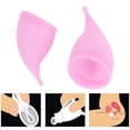 thumbnail image 4 of Copa menstrual reutilizable de silicona para mujer, segura para la menstruación, copa de higiene femenina (rosa LS), 4 of 11