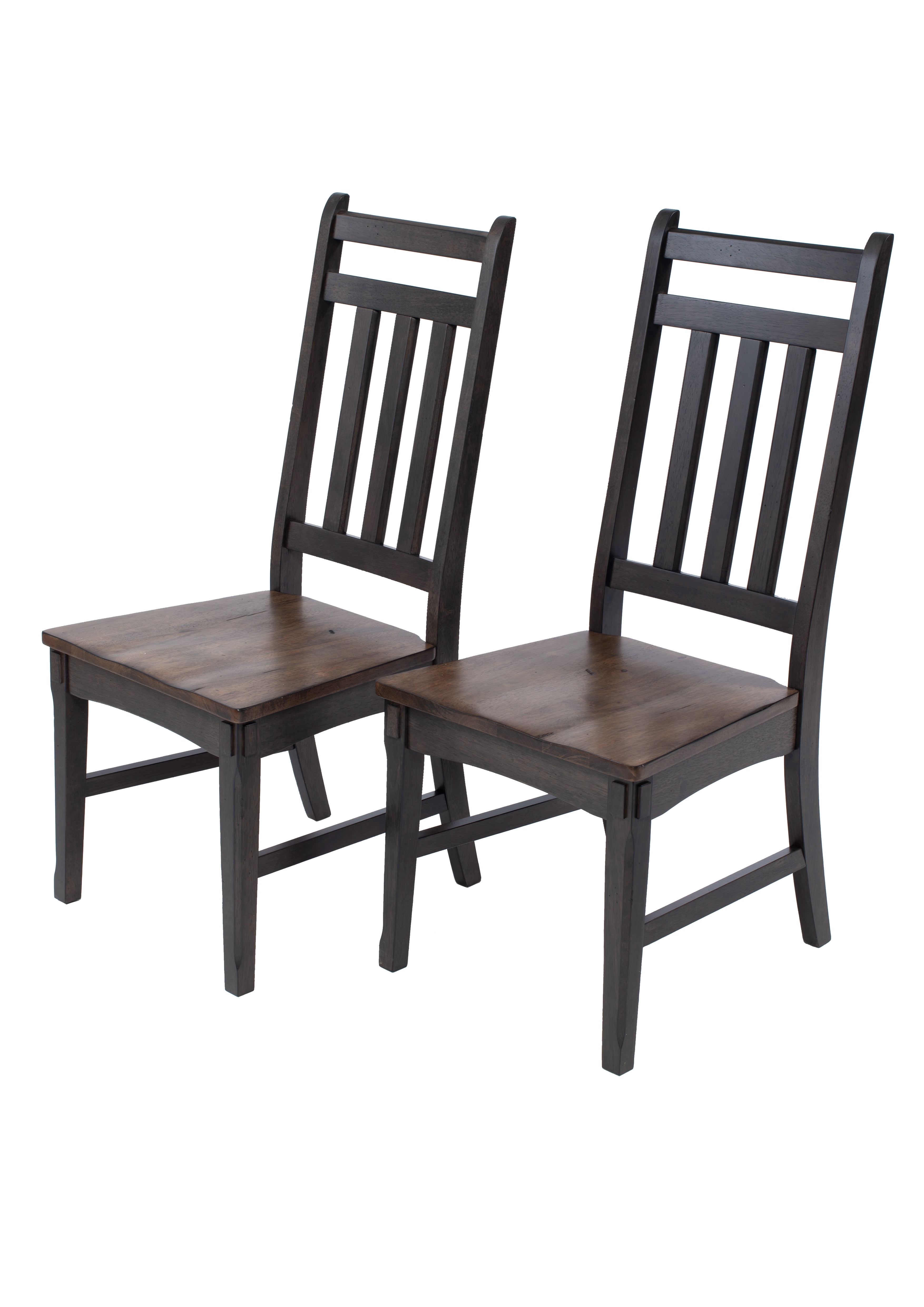 Pair of Solid Wood Dining Chairs
