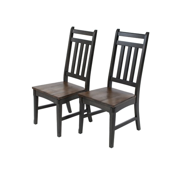 Pair of Solid Wood Dining Chairs