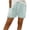 Green Shorts for Women, variant on CFLVAEK Striped Shorts for Women Summer Casual Wide Leg Lounge Shorts Trendy Elastic High Waisted Pull On Shorts with Pockets Light Blue L