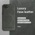 thumbnail image 5 of Magnetic for iPhone 7 / 8 / SE 2022 & 2020 Case, Compatible with MagSafe Support Magnetic Car Phone Mount PU Leather Slim Phone Case for Women Men for iPhone 7 / 8 / SE 2022 & 2020, Gray, 5 of 10