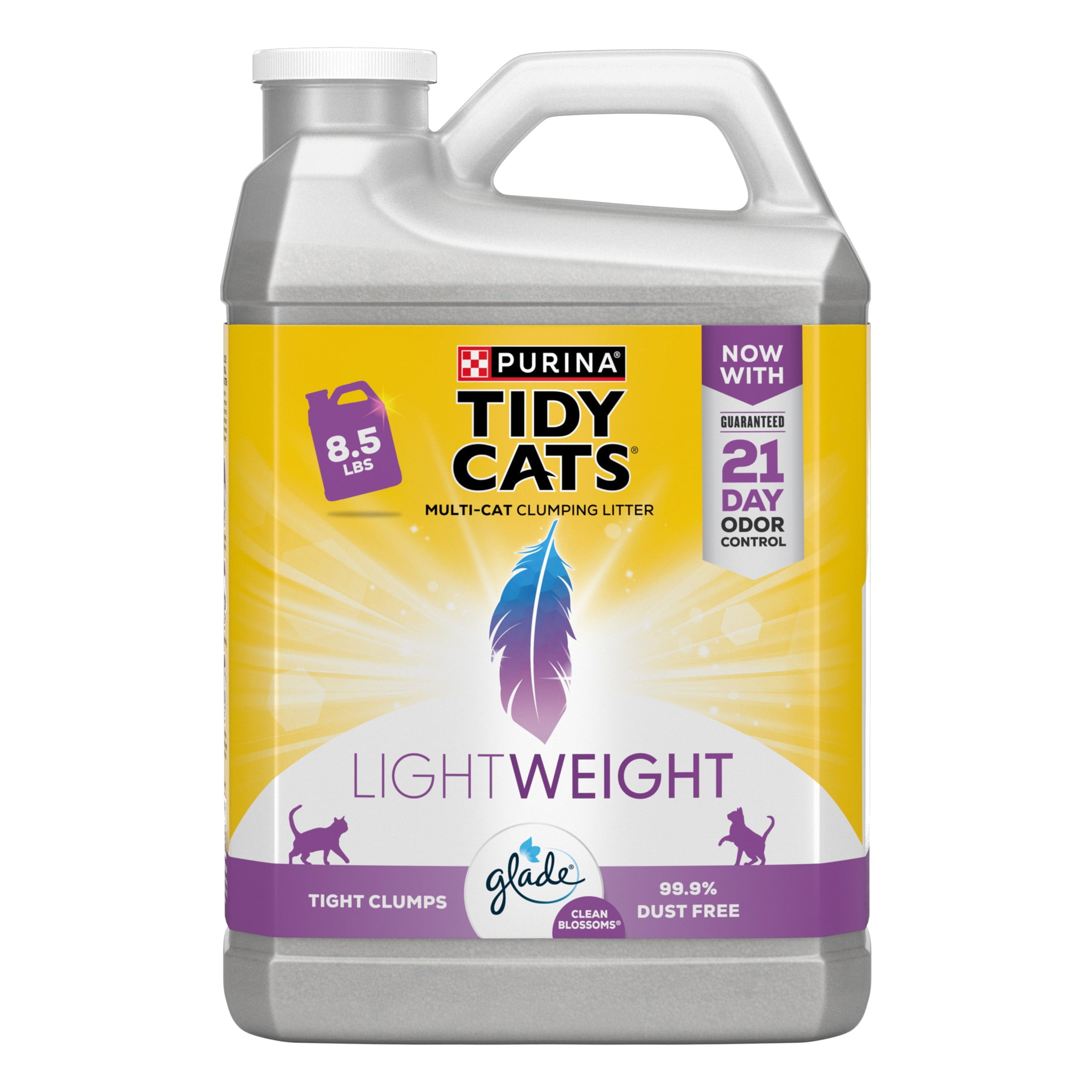 Purina Tidy Cats Low Dust Multi Cat Clumping Cat Litter LightWeight Glade Clean Blossoms 17 lb. Box Walmart