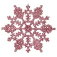 thumbnail image 2 of Northlight 24ct Glitter Snowflake Christmas Ornament Set 4" - Mauve Pink, 2 of 3