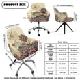 thumbnail image 7 of Xixirimido Vintage Boho Mandala Dragonfly Pattern Swivel Accent Dining Chair Cover Stretch Mid Back Accent Office Desk Chair Slipcover Soft Arm Chair Protector for Home Office, 7 of 7