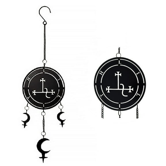 Dark Wicca Occultism Seal of Lilith Moon Sigil Spiral Wall Hanging Decoration