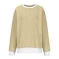thumbnail image 5 of MeetoTime Women's Crewneck Sweatshirts Fall Long Sleeve Oversized Pullover Sweatshirts with Pockets, 5 of 5