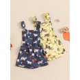 thumbnail image 3 of ESASSALY Kids Girls Overalls Farm Cow/Chicken Print Sleeveless Straps Shortall, 3 of 9