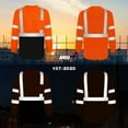 thumbnail image 3 of TCCFCCT Safety Shirts for Men Reflective Class 3 Long Sleeves High Visibility Shirts, Hi Vis Shirts for Men Women, Construction Work Shirts with Black Bottom, Durable, Breathable, CX-Orange S 3pcs, 3 of 6