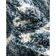 thumbnail image 4 of Unique Loom Hygge Shag Collection Area Rug - Trellis (5' 1" x 8' Rectangle Blue/Beige), 4 of 7