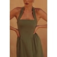 thumbnail image 5 of Women's Halter Neck Maxi Dress with Pockets One hundred percent polyester fabric comfy and chic ideal for sunny days, 5 of 9