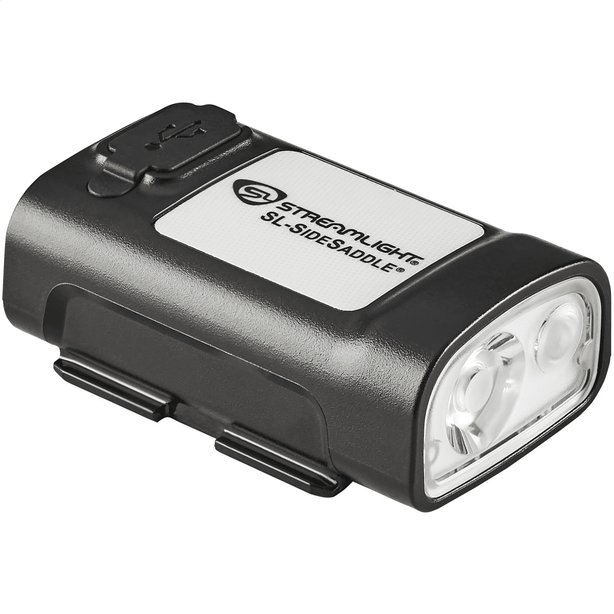 Streamlight SL-SideSaddle USB Hard Hat and Helmet Light - Includes polymer battery, USB-C cord and (1) hat mount - Black