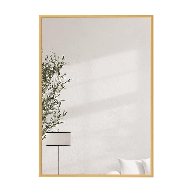 Espejo RECTANGULAR Gravita CON MARCO DE ALUMINIO COLOR DORADO 50x70cm