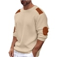 thumbnail image 1 of Wyzesi Chandails en Molleton Noirs Cardigan Grande Taille Mode Homme Loisirs Automne et Hiver Col Fileté Manches Raglan Pull Pull Manches Longues, 1 of 8