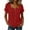Red(Womens Tops), variant on GUACER Womens Square Neck Henley Tops Short Sleeve Button Down Blouses Cotton Linen for Casual Daily Wear