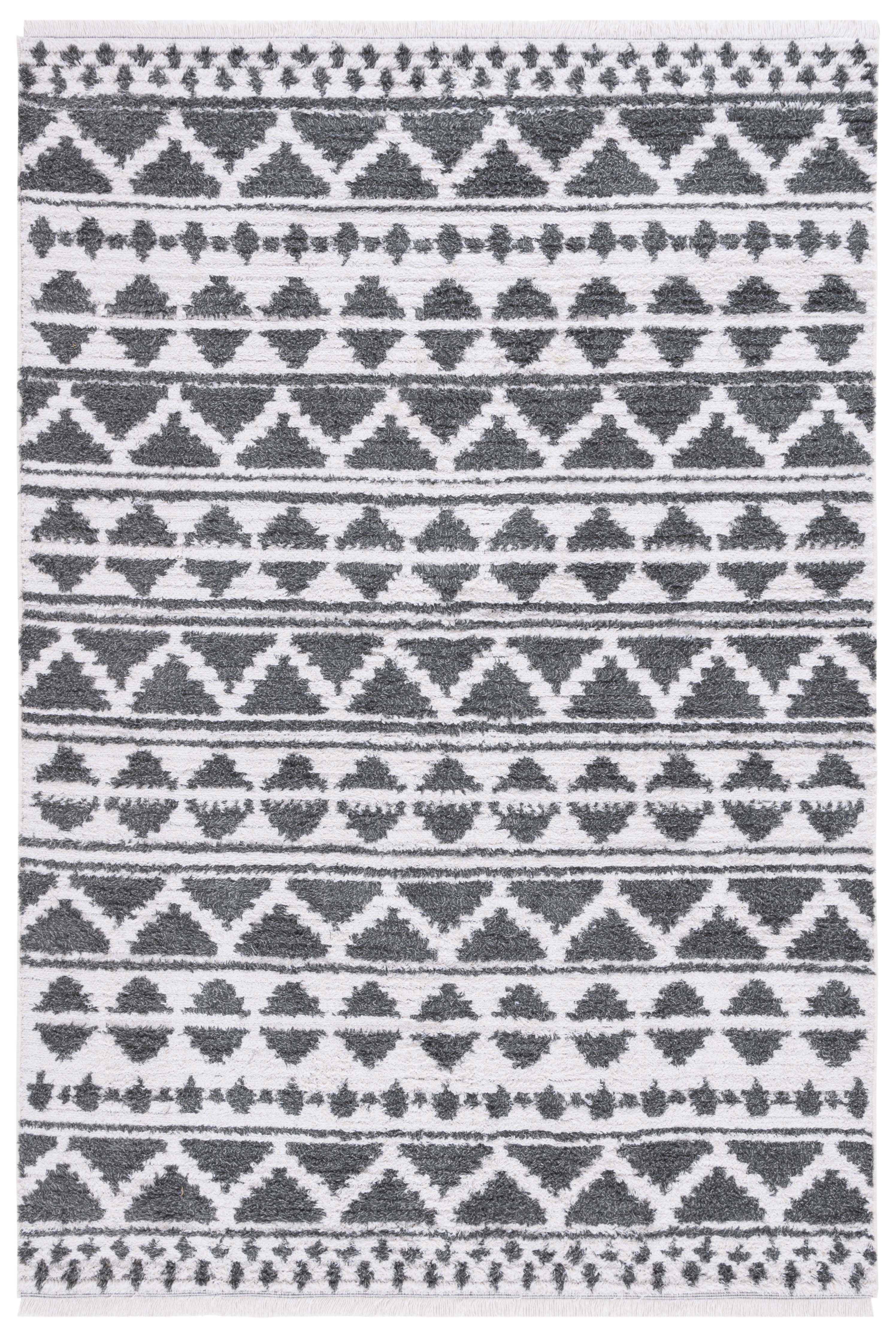 SAFAVIEH Augustine Kalina Geometric Area Rug, Ivory/Gray, 6'4" x 9'6"