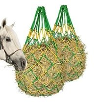 RUISINERY Hay Storage Bag Horse Sheep Stables Slow Feeding Hay Bag Pet Hay Pouches Outdoor Hay Storage Bag Slow Feeding Hay Bag