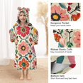 thumbnail image 3 of FORMRS Wearable Blanket Hoodie with Sleeves for Kids Cozy Flannel Sweatshirt, Colorful Flowers, 3 of 7