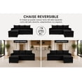 thumbnail image 2 of Sala Esquinera Modular El Bazar Store Vancouver Negro 175x130 cm Sofa Lado derecho ó izquierdo Económica, Tela Lino, 2 of 6