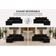 thumbnail image 2 of Sala Esquinera Modular El Bazar Store Vancouver Negro 175x130 cm Sofa Lado derecho ó izquierdo Económica, Tela Lino, 2 of 6