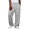 thumbnail image 5 of JIAYUE Men's Pants Casual Jogger Solid Color Knit Straight Leg Trousers Elastic Waist For Everyday Comfortable And Relaxed Fit Breathable Summer Outdoor Lightweight Wear, 5 of 8