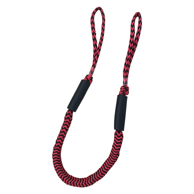 Cuerda De Muelle Elástica Para Barco, Cuerda De Muelle Para Barco, Se Extiende Hasta 5,5 Pies De Onda Roja Y Negra Sunnimix Líneas de muelle de bungee